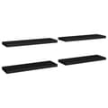 Miniatyrbilde 1 av 9: vidaXL Flytende vegghyller 4 stk svart 80x23,5x3,8 cm MDF
