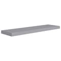 Miniatyrbilde 4 av 9: vidaXL Flytende vegghyller 2 stk grå 90x23,5x3,8 cm MDF