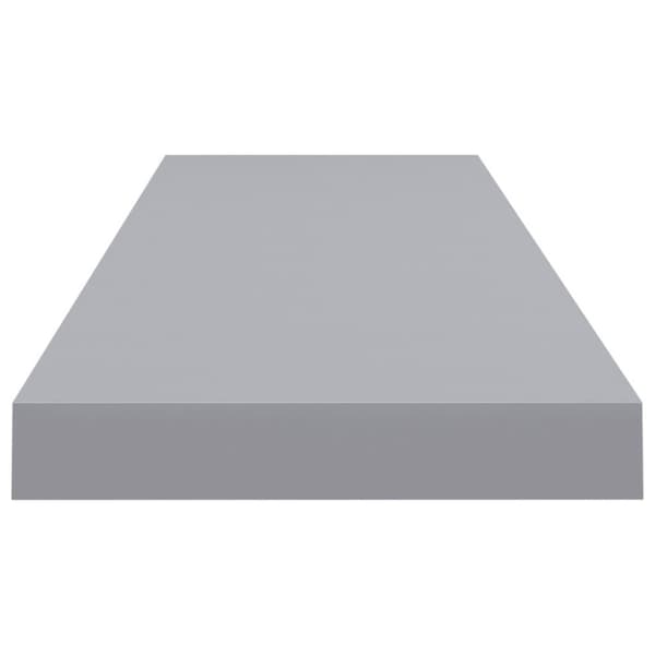 vidaXL Flytende vegghyller 2 stk grå 90x23,5x3,8 cm MDF