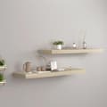 Miniatyrbilde 3 av 9: vidaXL Flytende vegghyller 2 stk eik 80x23,5x3,8 cm MDF