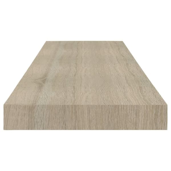 vidaXL Flytende vegghyller 2 stk eik 80x23,5x3,8 cm MDF