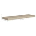 Miniatyrbilde 9 av 9: vidaXL Flytende vegghyller 2 stk eik 80x23,5x3,8 cm MDF