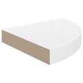 Miniatyrbilde 4 av 8: vidaXL Flytende vegghylle høyglans hvit 25x25x3,8 cm MDF