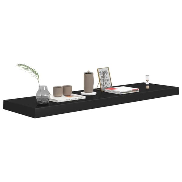 vidaXL Kelluvat seinähyllyt 4 kpl musta 90x23,5x3,8 cm MDF