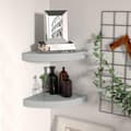 Miniatyrbillede 3 af 8: vidaXL hjørnehylder 2 stk. 25x25x3,8 cm MDF grå