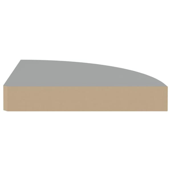 vidaXL hjørnehylder 2 stk. 25x25x3,8 cm MDF grå