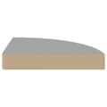 Miniatyrbillede 5 af 8: vidaXL hjørnehylder 2 stk. 25x25x3,8 cm MDF grå