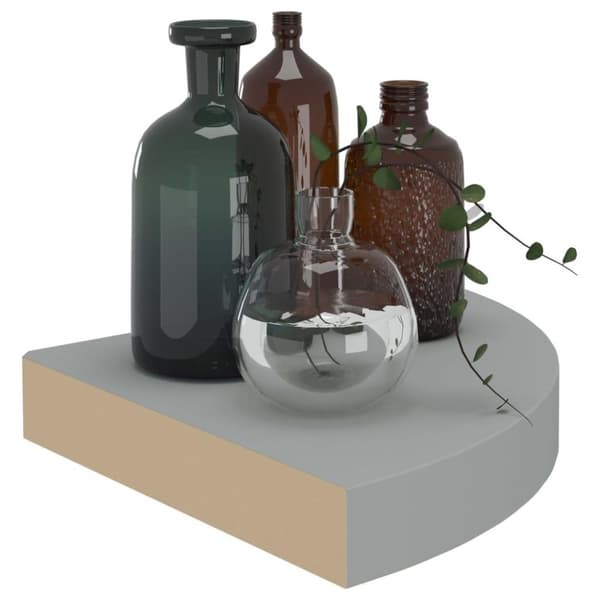 vidaXL hjørnehylder 2 stk. 25x25x3,8 cm MDF grå