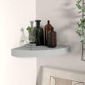 Pikkukuva 3 / 8: vidaXL Kelluva kulmahylly harmaa 25x25x3,8 cm MDF