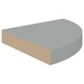 Pikkukuva 4 / 8: vidaXL Kelluva kulmahylly harmaa 25x25x3,8 cm MDF