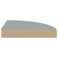 Pikkukuva 5 / 8: vidaXL Kelluva kulmahylly harmaa 25x25x3,8 cm MDF
