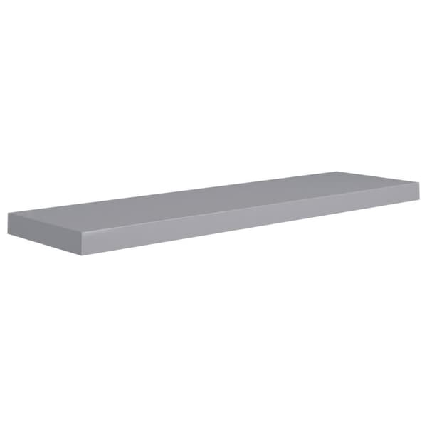 vidaXL væghylder 2 stk. 90x23,5x3,8 cm MDF grå