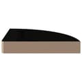 Miniatyrbillede 3 af 5: vidaXL hjørnehylde 25x25x3,8 cm MDF sort højglans