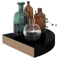 Miniatyrbillede 4 af 5: vidaXL hjørnehylde 25x25x3,8 cm MDF sort højglans