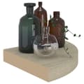 Miniatyrbillede 7 af 8: vidaXL hjørnehylde 25x25x3,8 cm MDF egetræsfarvet