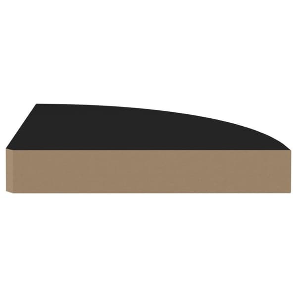 vidaXL hjørnehylde 25x25x3,8 cm MDF sort