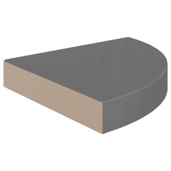 vidaXL hjørnehylder 2 stk. 25x25x3,8 cm MDF grå højglans