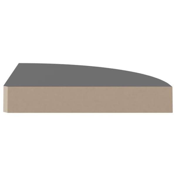 vidaXL hjørnehylder 2 stk. 25x25x3,8 cm MDF grå højglans