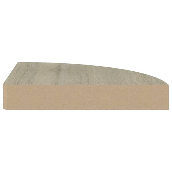 vidaXL hjørnehylder 2 stk. 25x25x3,8 cm MDF sort