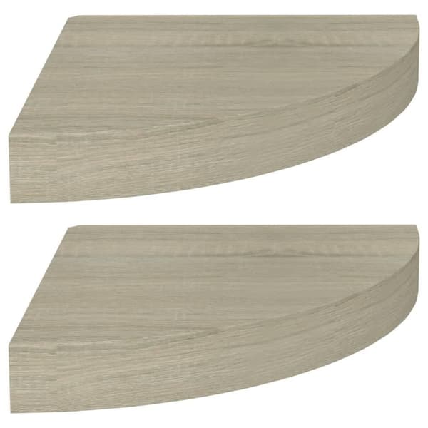 vidaXL hjørnehylder 2 stk. 25x25x3,8 cm MDF sort