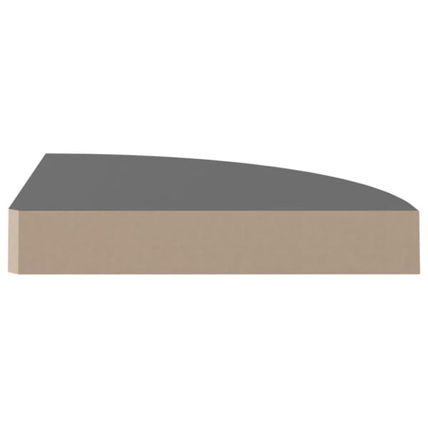 vidaXL hjørnehylder 4 stk. 25x25x3,8 cm MDF grå højglans