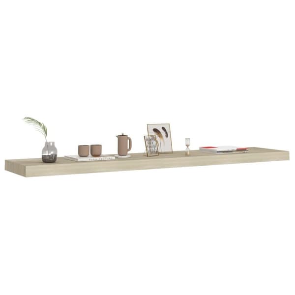 vidaXL Kelluva seinähylly tammi 120x23,5x3,8 cm MDF