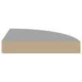 Miniatyrbilde 5 av 9: vidaXL Flytende vegghyller 4 stk grå 25x25x3,8 cm MDF