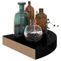 Miniatyrbilde 3 av 10: vidaXL Flytende vegghyller 4 stk høyglans svart 25x25x3,8 cm MDF