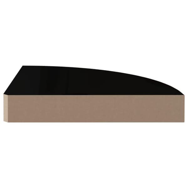 vidaXL Flytende vegghyller 4 stk høyglans svart 25x25x3,8 cm MDF