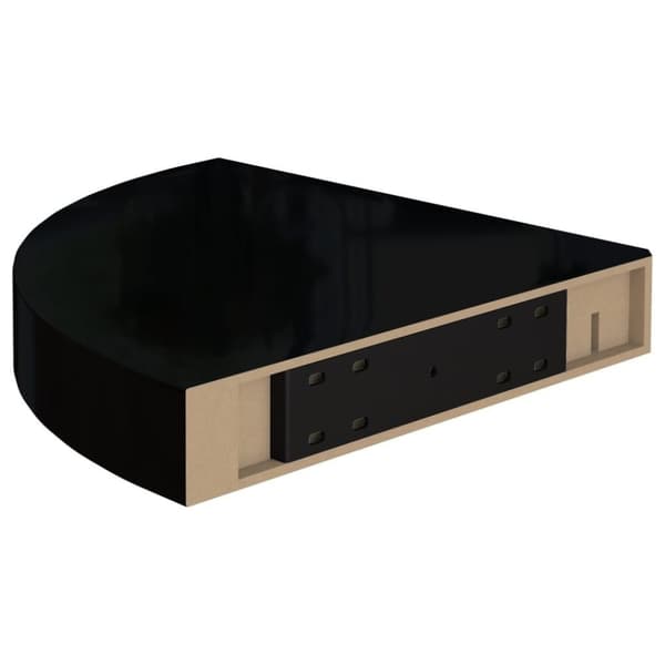 vidaXL Flytende vegghyller 4 stk høyglans svart 25x25x3,8 cm MDF