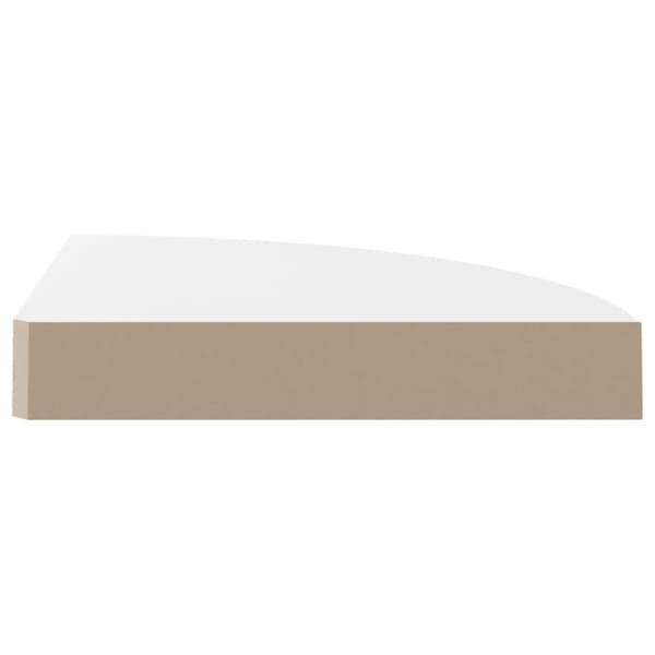 vidaXL Svävande hörnhyllor 2 st vit högglans 25x25x3,8 cm MDF