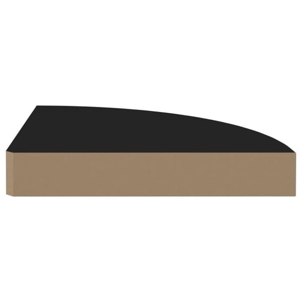 vidaXL Flytende vegghyller 4 stk svart 25x25x3,8 cm MDF