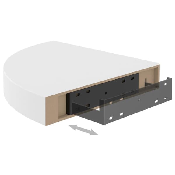 vidaXL Flytende vegghyller 4 stk hvit 25x25x3,8 cm MDF