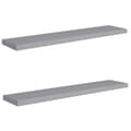 Miniatyrbillede 1 af 9: vidaXL væghylder 2 stk. 120x23,5x3,8 cm MDF grå