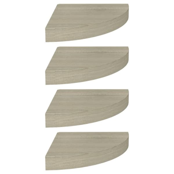 vidaXL Flytende vegghyller 4 stk eik 25x25x3,8 cm MDF