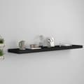 Miniatyrbilde 3 av 8: vidaXL Flytende vegghylle svart 120x23,5x3,8 cm MDF