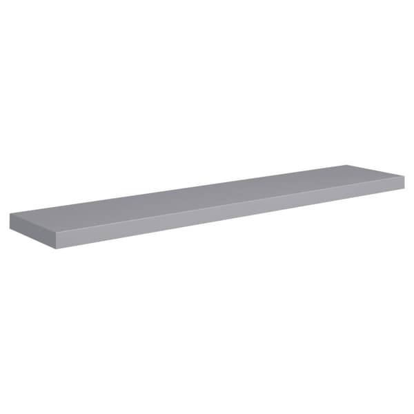 vidaXL Svävande vägghyllor 2 st grå 120x23,5x3,8 cm MDF