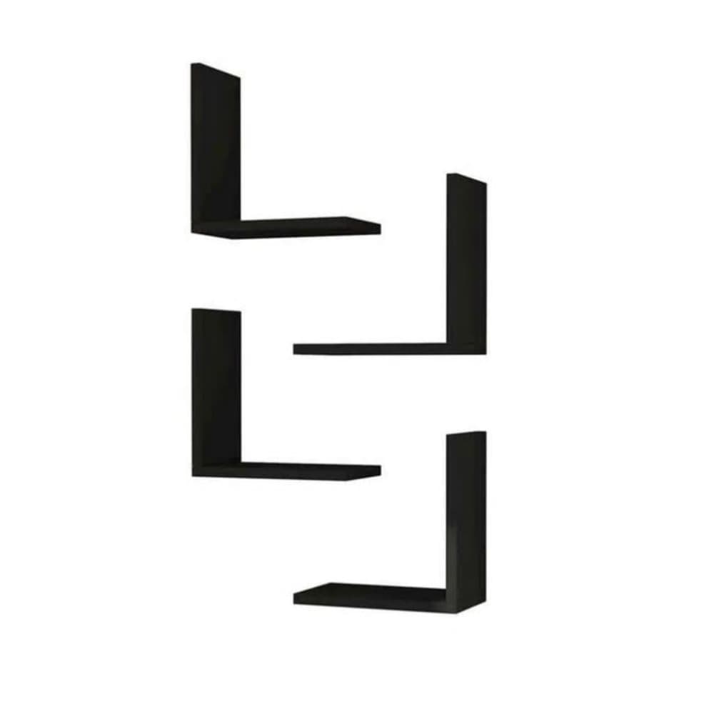 Homemania Vägghyllor Alfa 30x16x30 cm svart