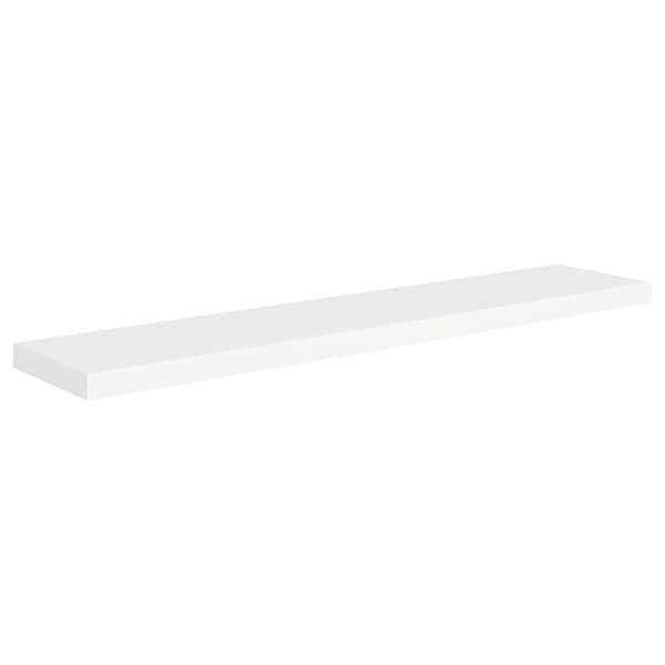 vidaXL Flytende vegghyller 4 stk hvit 120x23,5x3,8 cm MDF