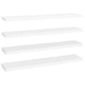 Miniatyrbilde 1 av 9: vidaXL Flytende vegghyller 4 stk hvit 120x23,5x3,8 cm MDF