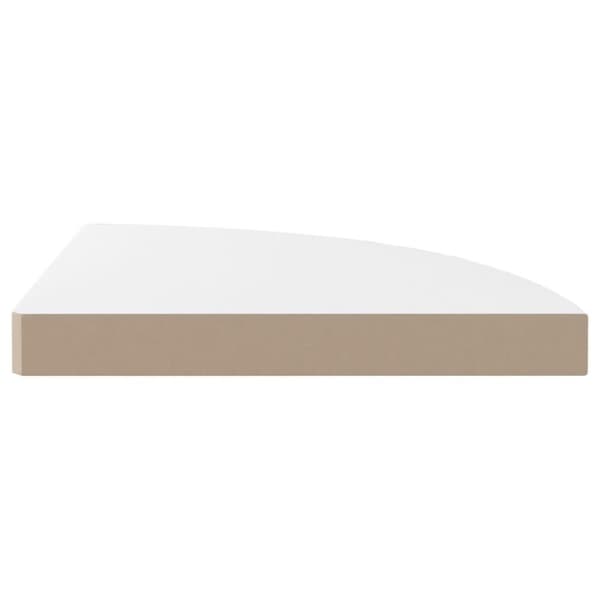 vidaXL Flytende vegghyller 2 stk høyglans hvit 35x35x3,8 cm MDF