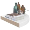 Miniatyrbilde 8 av 9: vidaXL Flytende vegghyller 2 stk høyglans hvit 35x35x3,8 cm MDF