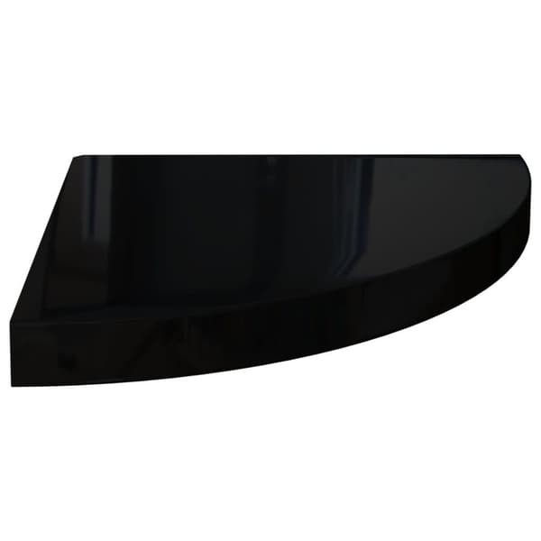 vidaXL Flytende vegghyller 2 stk høyglans svart 35x35x3,8 cm MDF