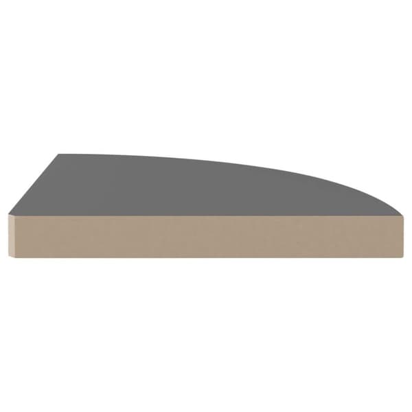 vidaXL Flytende vegghyller 4 stk høyglans grå 35x35x3,8 cm MDF