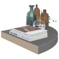 Miniatyrbilde 8 av 9: vidaXL Flytende vegghyller 4 stk høyglans grå 35x35x3,8 cm MDF