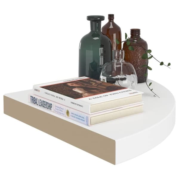 vidaXL Flytende vegghyller 4 stk hvit 35x35x3,8 cm MDF