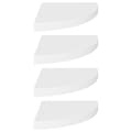 Miniatyrbilde 1 av 9: vidaXL Flytende vegghyller 4 stk hvit 35x35x3,8 cm MDF