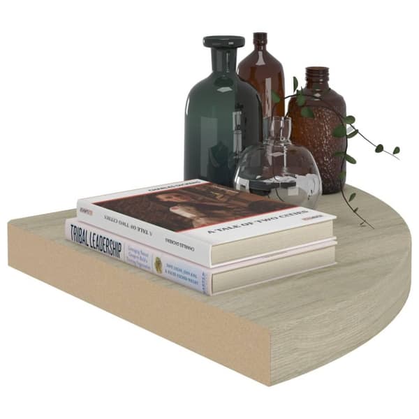 vidaXL Flytende vegghyller 2 stk eik 35x35x3,8 cm MDF