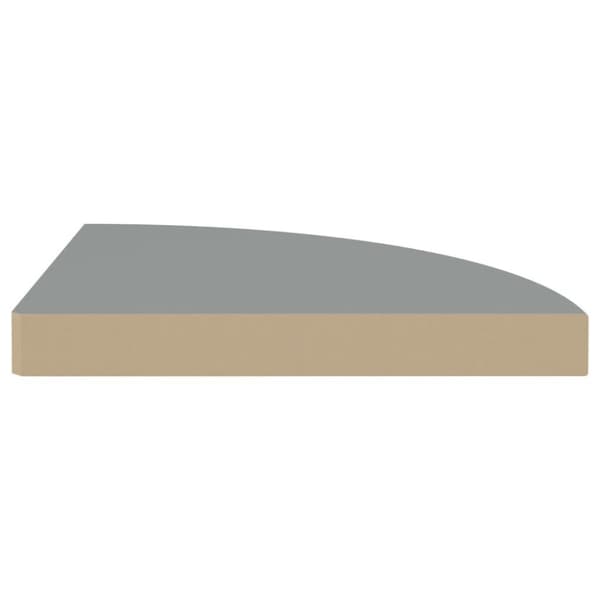 vidaXL hjørnehylder 2 stk. 35x35x3,8 cm MDF grå