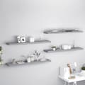 Pikkukuva 1 / 7: vidaXL Kelluvat seinähyllyt 4 kpl harmaa 120x23,5x3,8 cm MDF